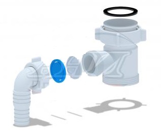 Отвод стиральной машины АНИ 1 1/2"х1 1/2" M110 АНИ пласт 7240 - Вид №1