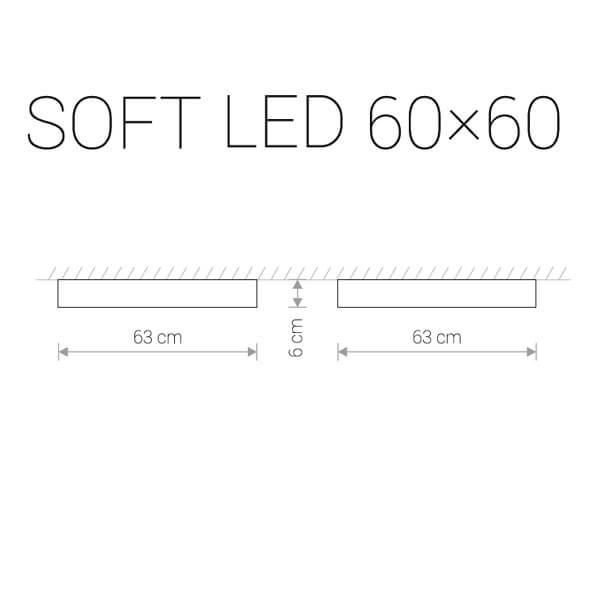 Потолочный светильник серый Nowodvorski Soft 9528 NOWODVORSKI ДИЗАЙНЕРСКИЕ, SOFT LED 00-3890475 Серый  - Вид №1