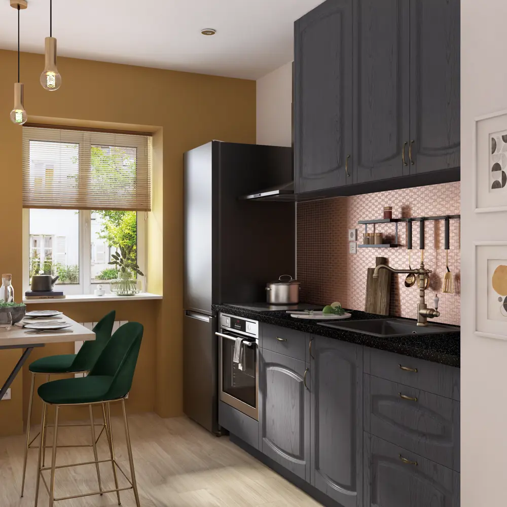 Фальшпанель для шкафа Delinia ID Петергоф грей 58x76.8 см МДФ цвет графит STLM-2147072 - Вид №4