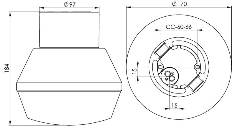 Опаловое стекло светодиодный потолочный светильник / Настенный светильник Ifö Electric Classic ARCH-00078319 - Вид №1
