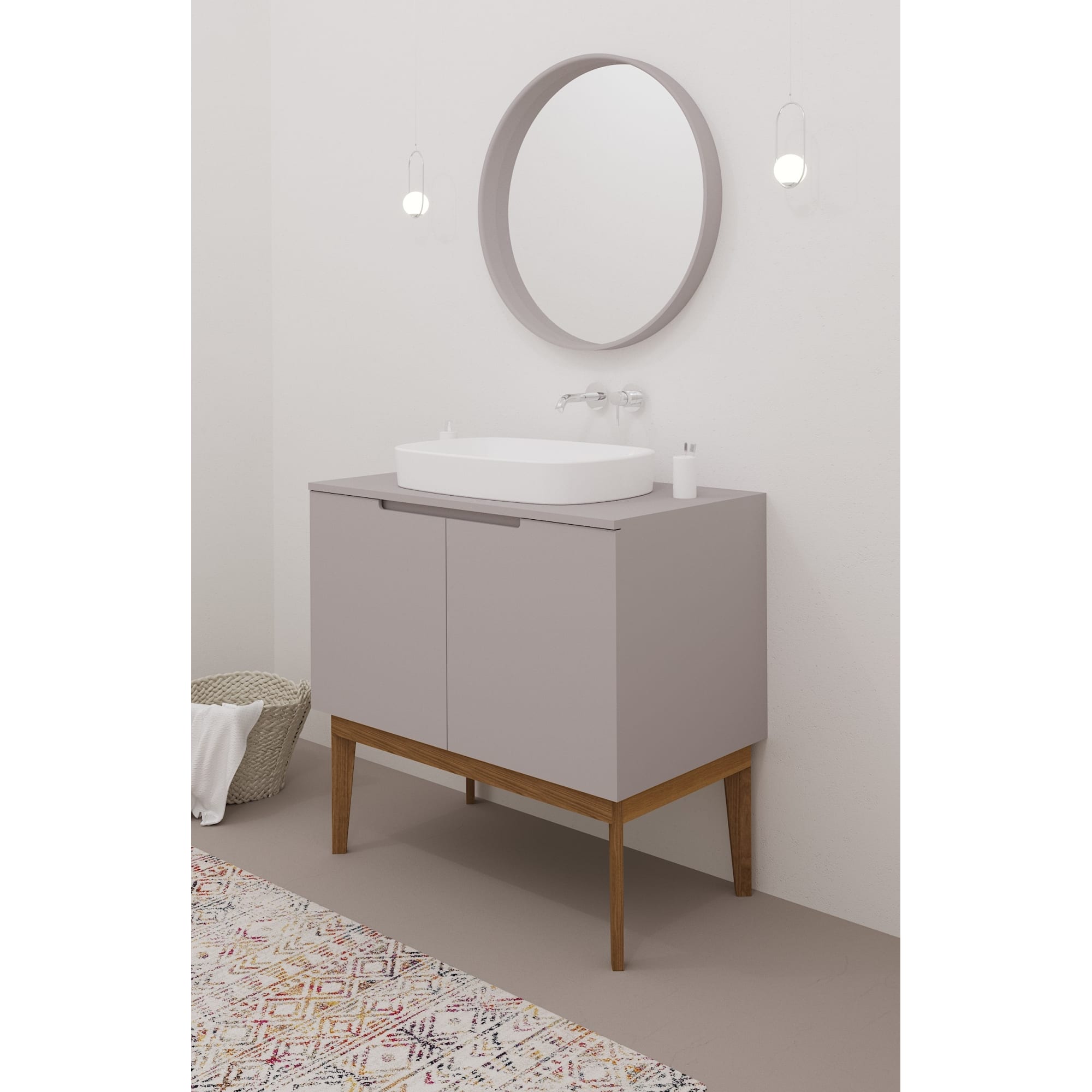 82382006 Зеркало «» Ø66 см цвет серый Купер Santreyd - Вид №3