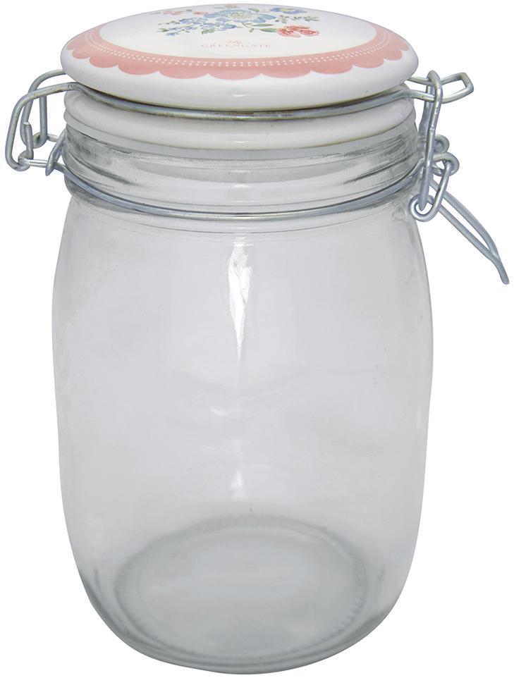 Банка стеклянная Henrietta pale pink 1 л Greengate GLASTO1LHET1906