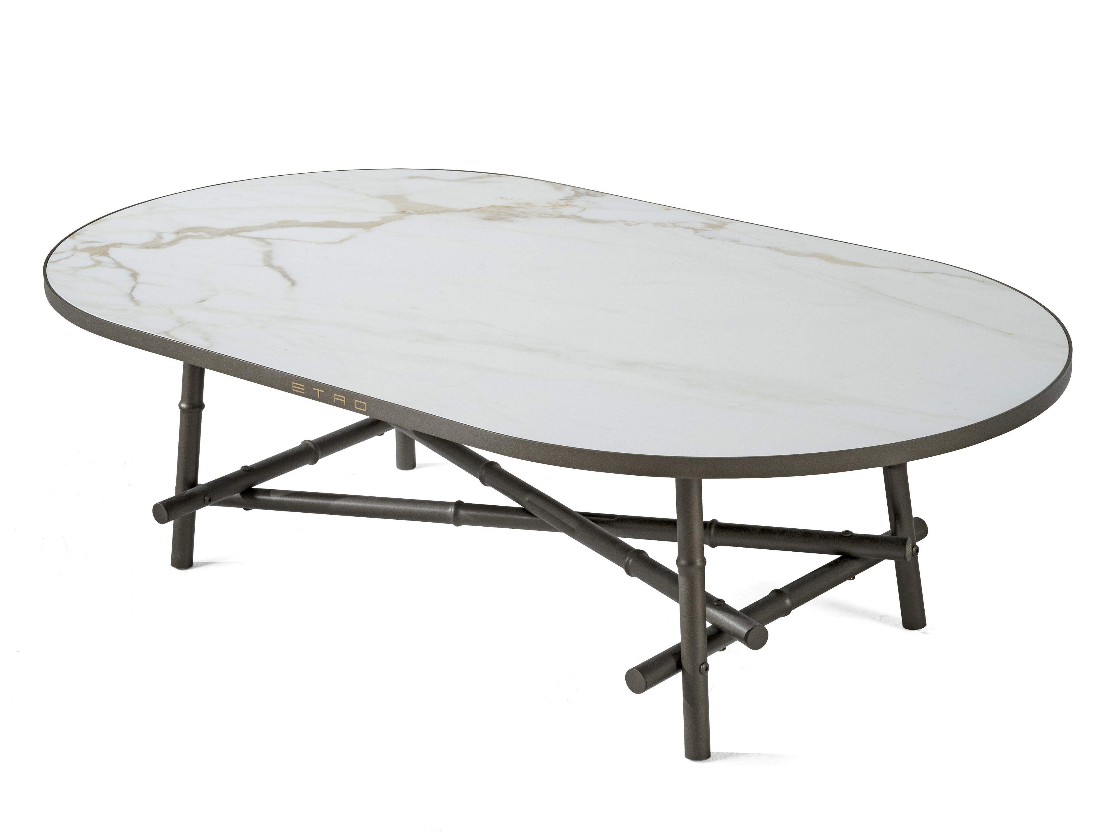 Латунный овальный низкий садовый журнальный столик ETRO Home Interiors дали ARCH-00009808 - Вид №1