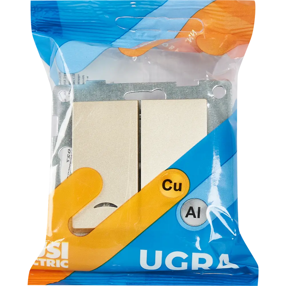 Выключатель встраиваемый Gusi Electric 2 клавиши с подсветкой цвет шампань Ugra STLM-2003411 - Вид №4