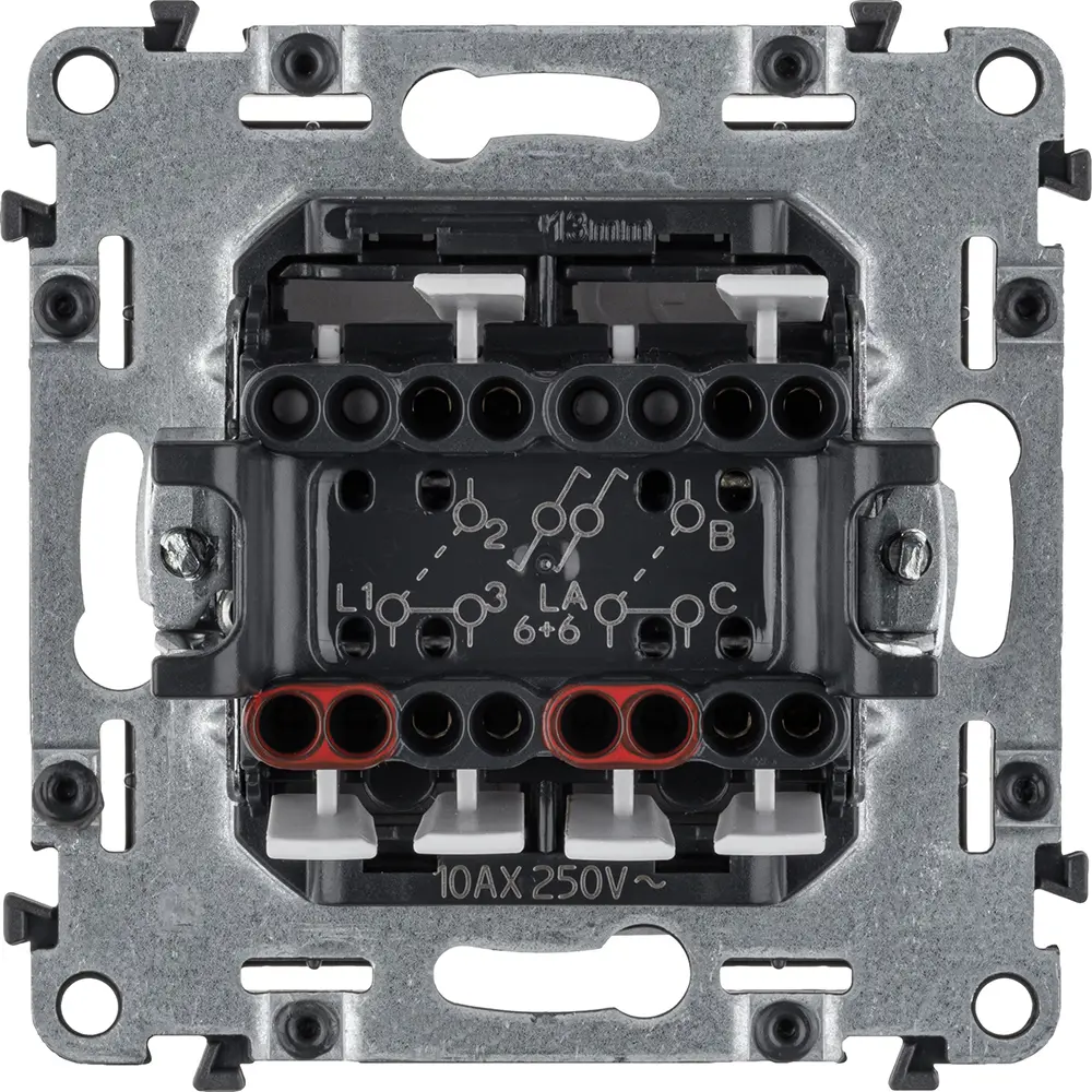 Переключатель Legrand VLN-L двухклавишный алюминий 82762681 STLM-2187756 Valena Life - Вид №2