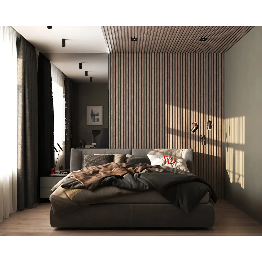 Рейка настенно-потолочная полистирол ударопрочный Decor-Dizayn 611-80 серый 20x30x3000 мм 85473621 STLM-2130731  - Вид №3