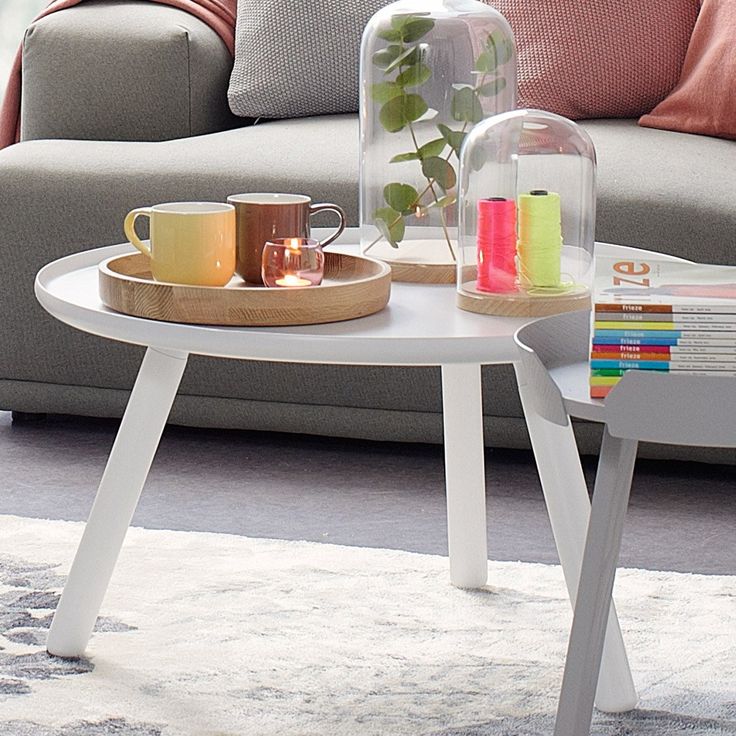 Стол Tablo большой 42 x D78 cm, белый-белые ножки Normann Copenhagen 602155 - Вид №1