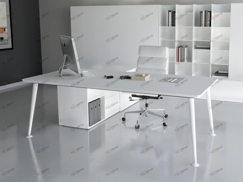 Elitable Стол из лакированного дерева со встроенной полкой Joy sun-id-1475229