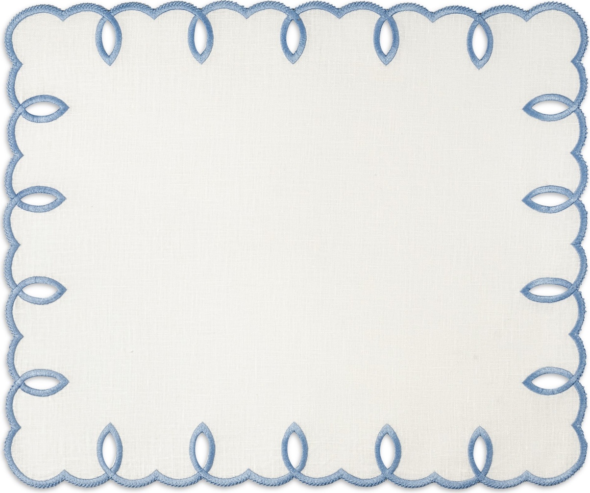 10674764 Truffle Bee Салфетка постановочная Truffle Bee Этрета 39х47см, бело-голубой, лен Ткань 