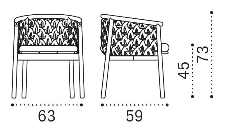 Стул для сада из тикового дерева с подлокотниками Ethimo патио ARCH-00083384 - Вид №10