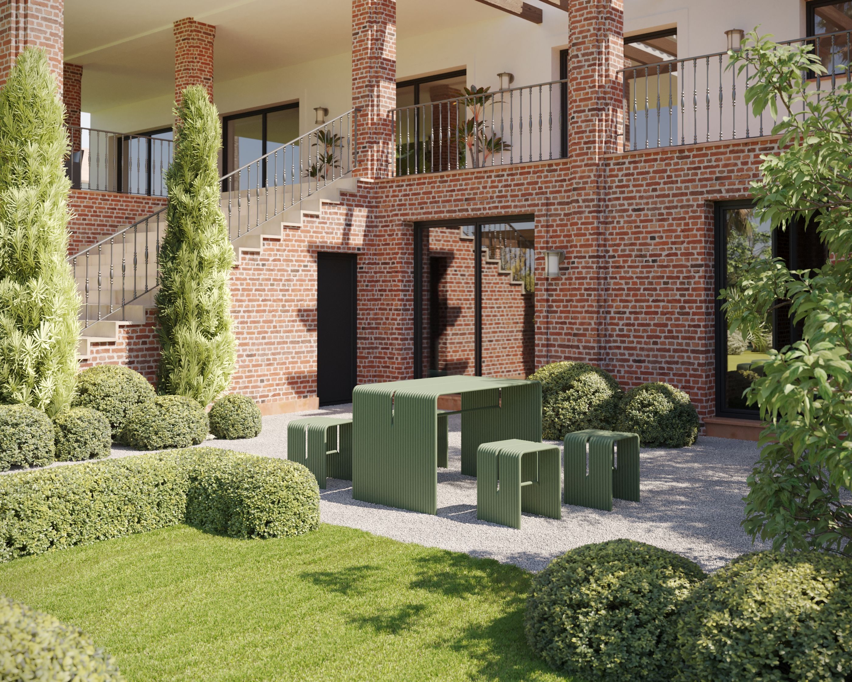 Алюминиевый прямоугольный садовый стол с порошковым покрытием Joyf TUbe ARCH-00023149 - Вид №3