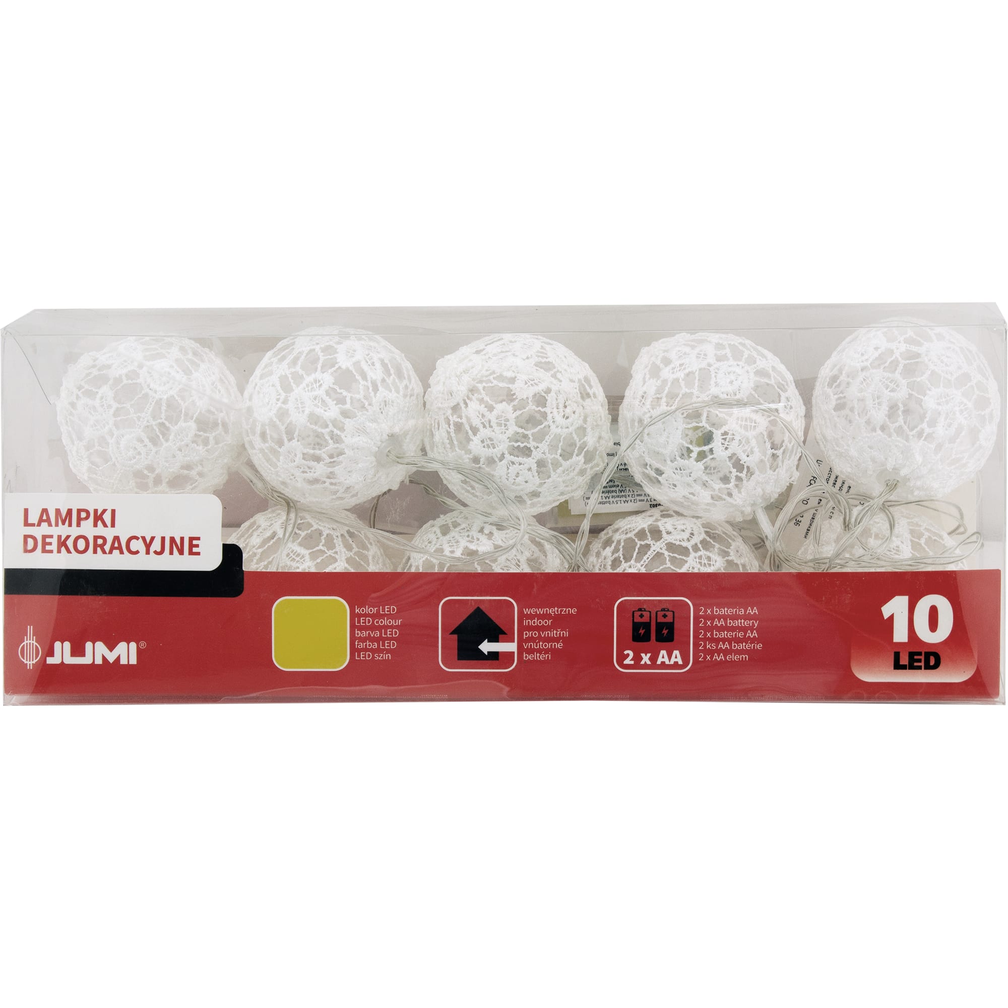 82183001 Электрогирлянда комнатная нить «Ажурные шары» 10 LED тёплый белый на батарейках Santreyd  - Вид №2