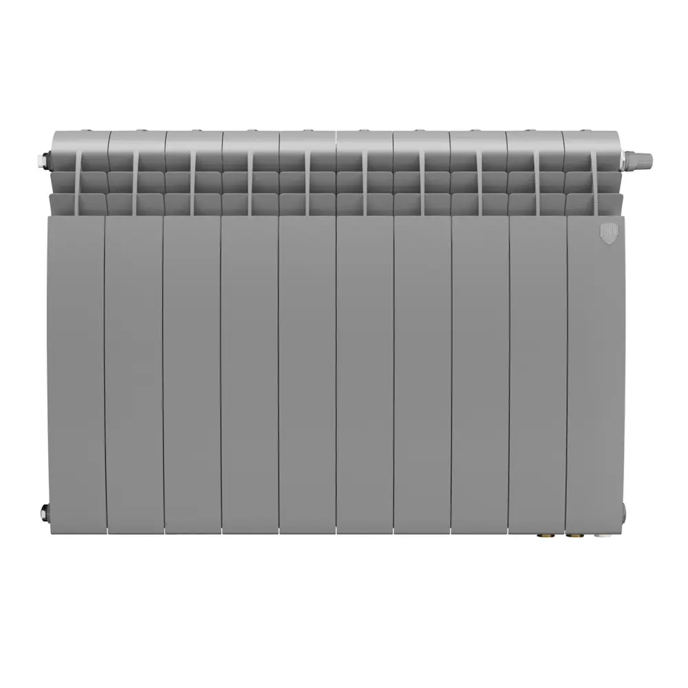 Радиатор секционный Royal Thermo Biliner 500/87 10 секций нижнее подключение биметалл серый Отсутствует STLM-2073543 - Вид №1