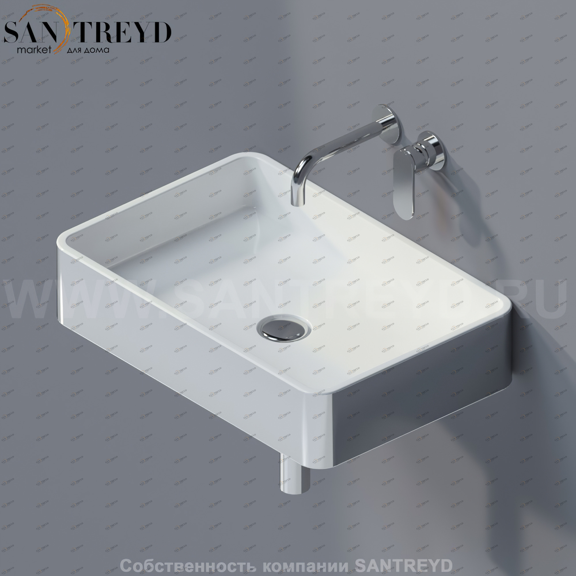 MWL60CHROMO Подвесная раковина настенная прямоугольная Ceramica Flaminia Miniwash