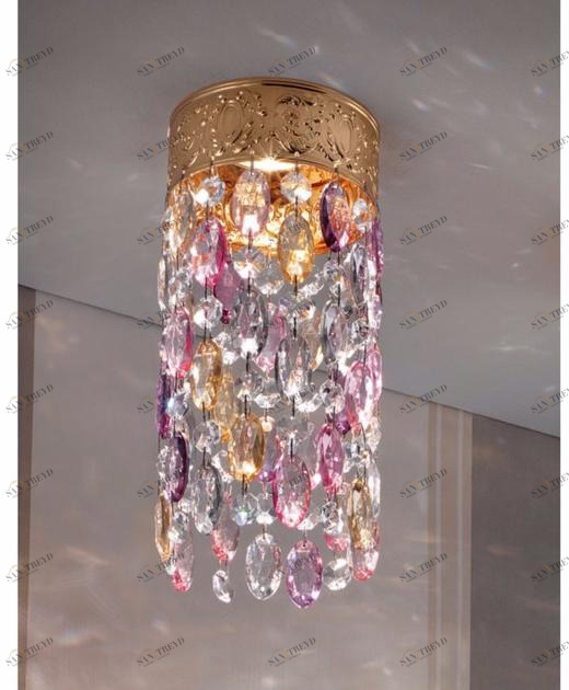 Masiero Круглый полувстраиваемый светильник из латуни для подвесных потолков Brass & spots sun-id-1515609