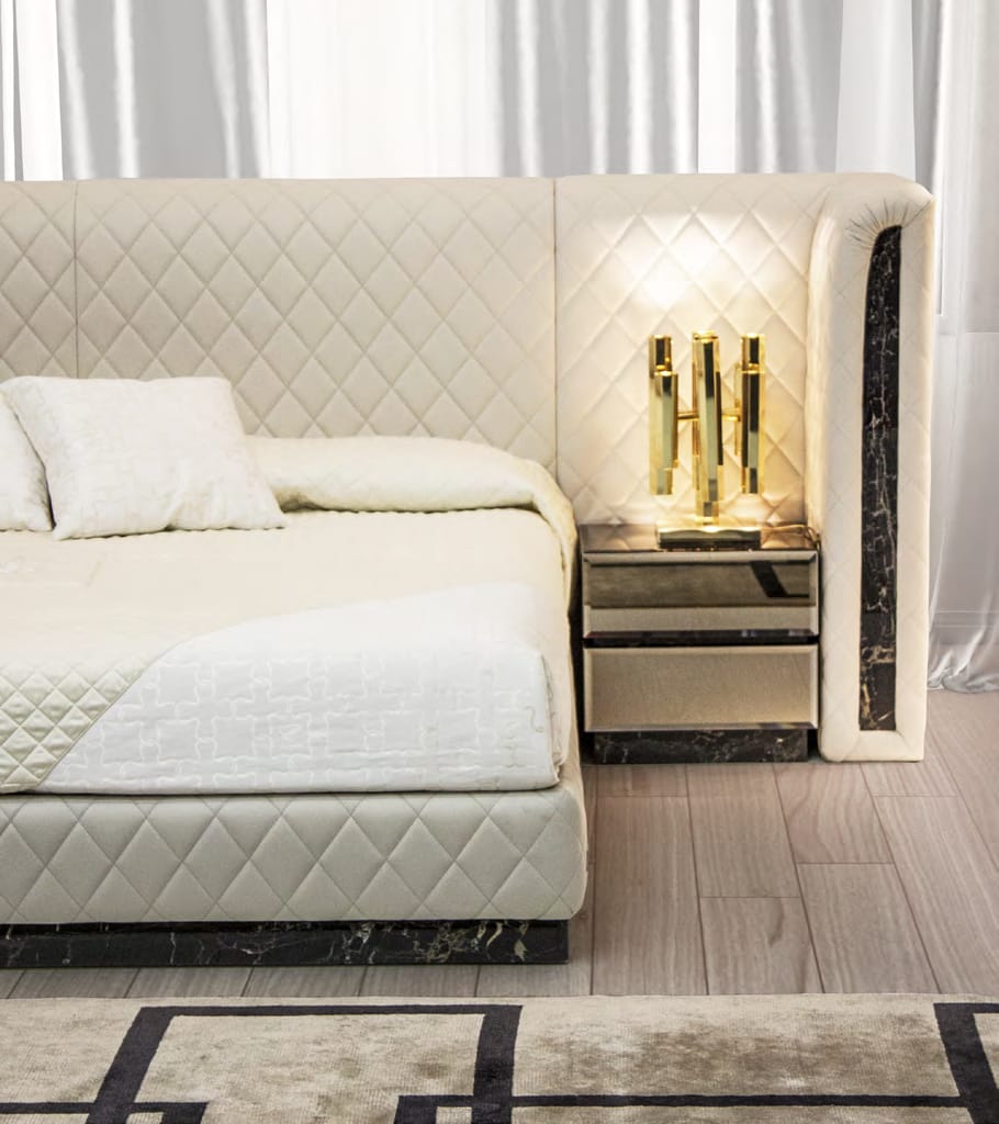 Прикроватная тумбочка из зеркального стекла с ящиками Formitalia ARCH-00098636 - Вид №1