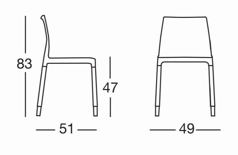 SCAB DESIGN Штабелируемый стул из технополимера Chloé Chloe sun-id-1430387 - Вид №6
