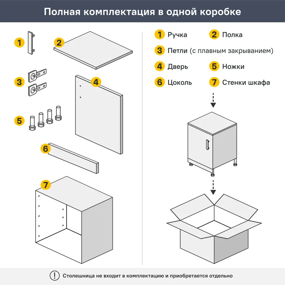Навесной шкаф Орель 50x67.6x29 см ЛДСП цвет бежевый Santreyd STLM-2198092 - Вид №6