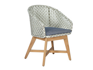 Веревочное садовое кресло с подлокотниками