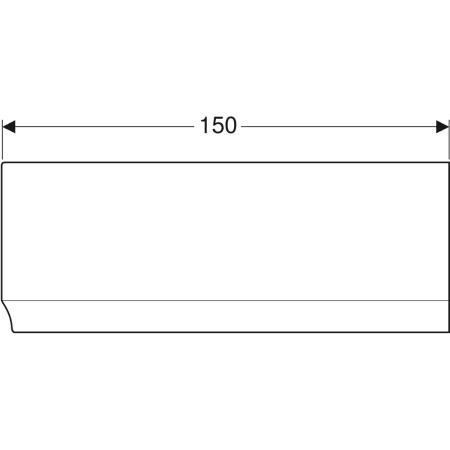 554.824.01.1 Передняя обшивка Geberit Renova для асимметричной ванны, правая Geberit  - Вид №8