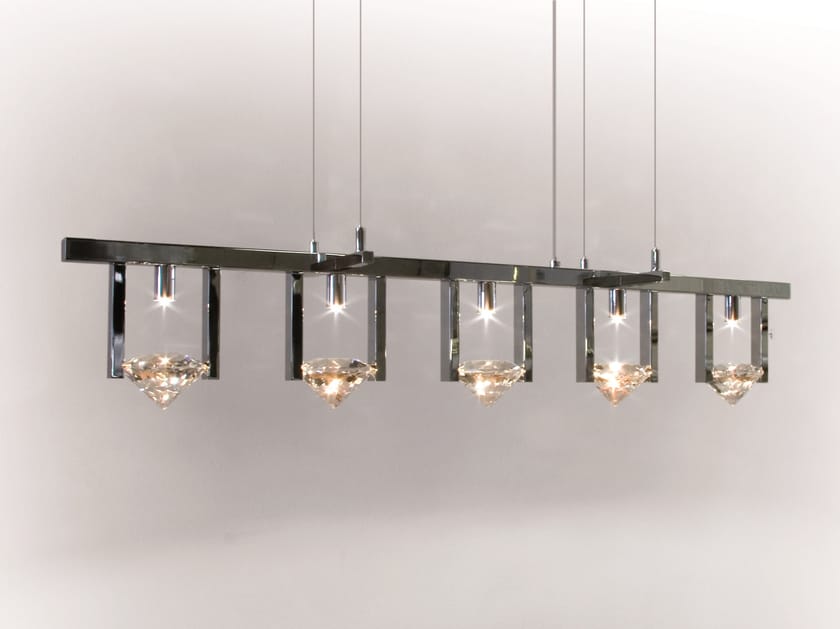 Металлический подвесной светильник с кристаллами ILFARI Элементы любви ARCH-00124517