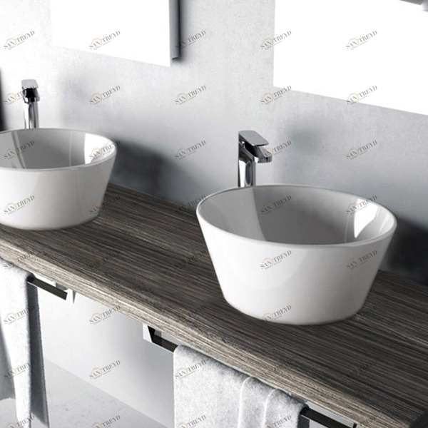 W1 Накладная раковина на столешницу  овальная Ceramica Hidra 