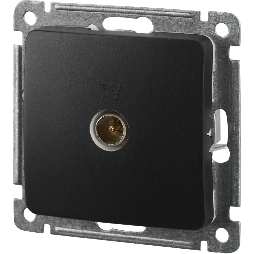 Телевизионная розетка встраиваемая Hegel РСТВ-401-08 цвет черный STLM-2196656 - Вид №1