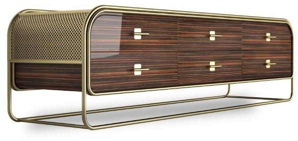 Porustudio Комод из черного дерева с ящиками sun-id-1481401 - Вид №1