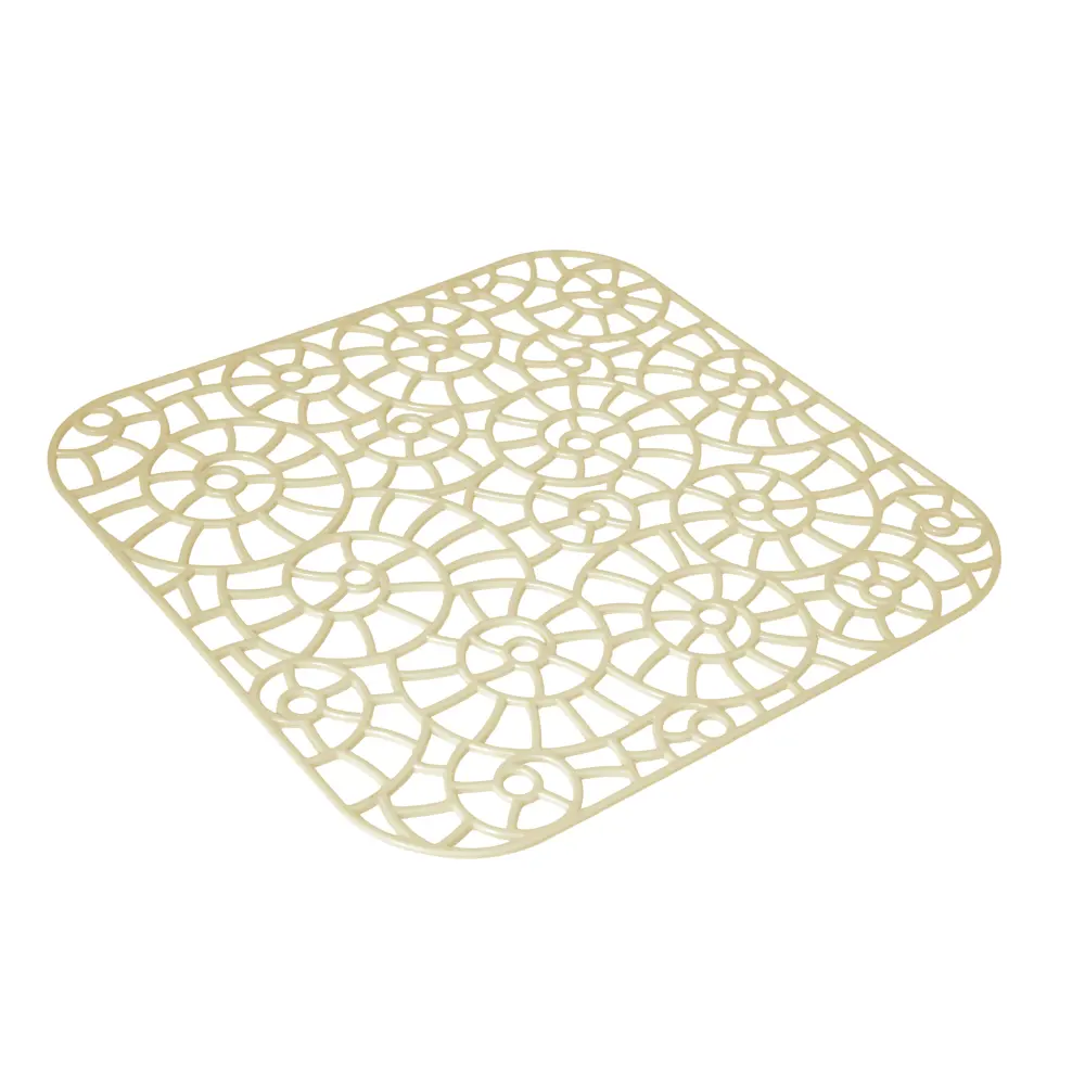 Коврик для мойки Мартика Грата 28x28 см полипропилен цвет слоновая кость STLM-2089418
