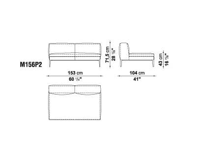 Угловой диван из ткани B&B Italia Michel ARCH-00050009 - Вид №39