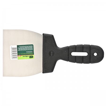 Шпатель фасадный из нержавеющей стали 100мм с пластмассовой ручкой СИБРТЕХ 12323 - Вид №2