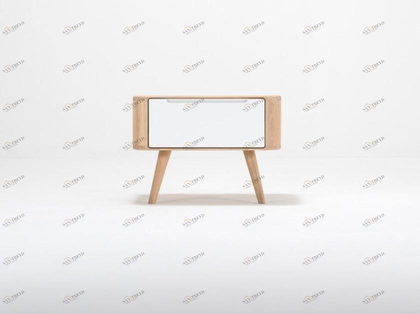 Gazzda Прямоугольная прикроватная тумбочка из дуба с ящиками Ena 044