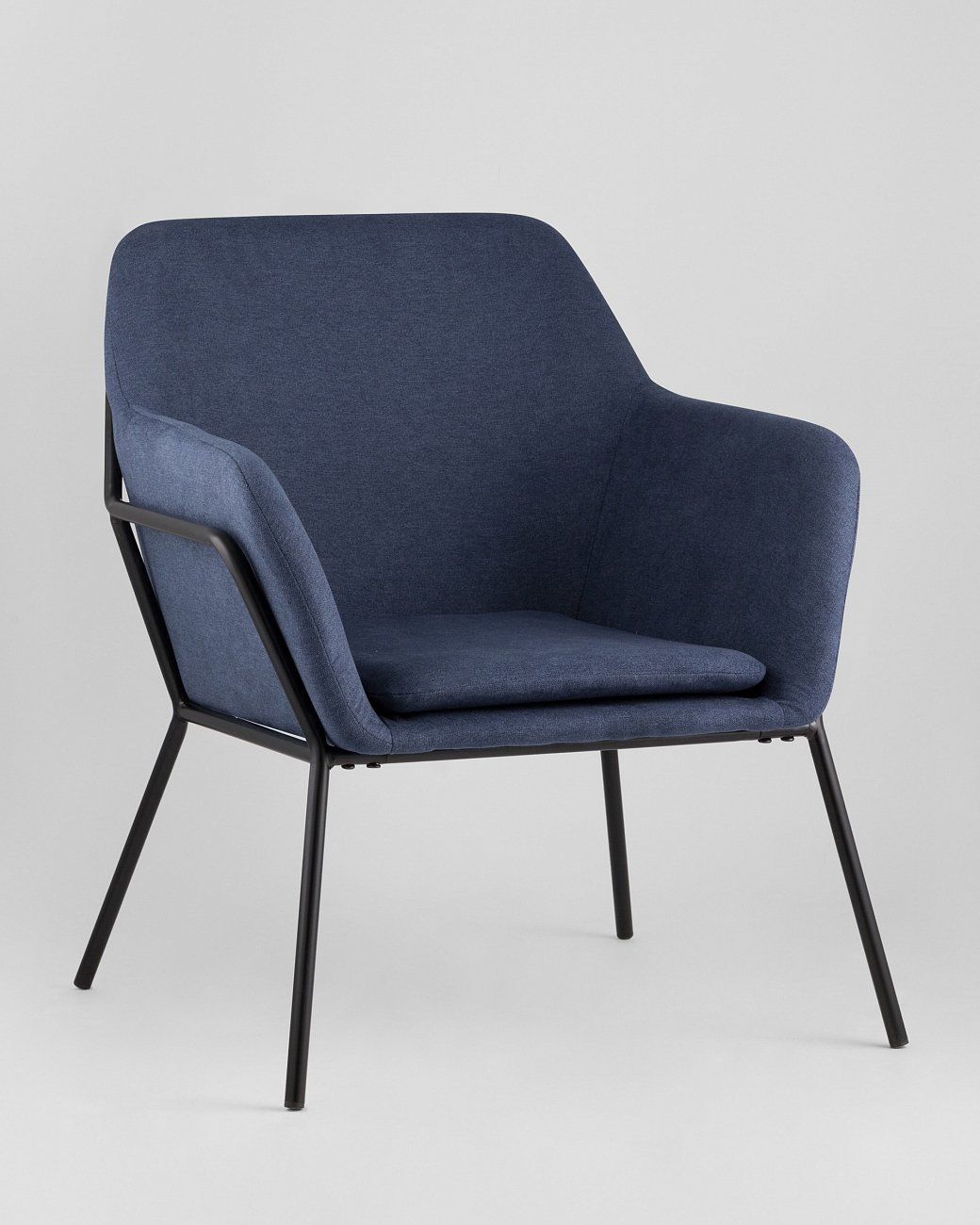 Кресло с мягкими подлокотниками синее "Шелфорд" STOOL GROUP ДИЗАЙНЕРСКИЕ 00-3946327 Синий  - Вид №1