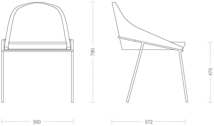 Ronda Design Стул из металла в современном стиле sun-id-1444509 - Вид №5