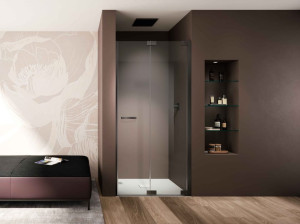 Стеклянная ниша душевая кабина с распашной дверью