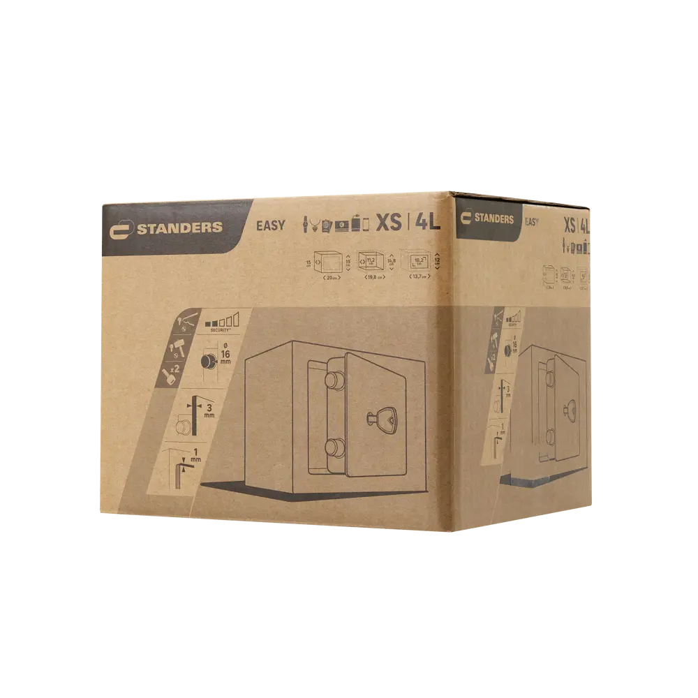 Сейф Standers 4 л ключевой замок 20x15x15 см сталь 85155289 STLM-2015324  - Вид №4