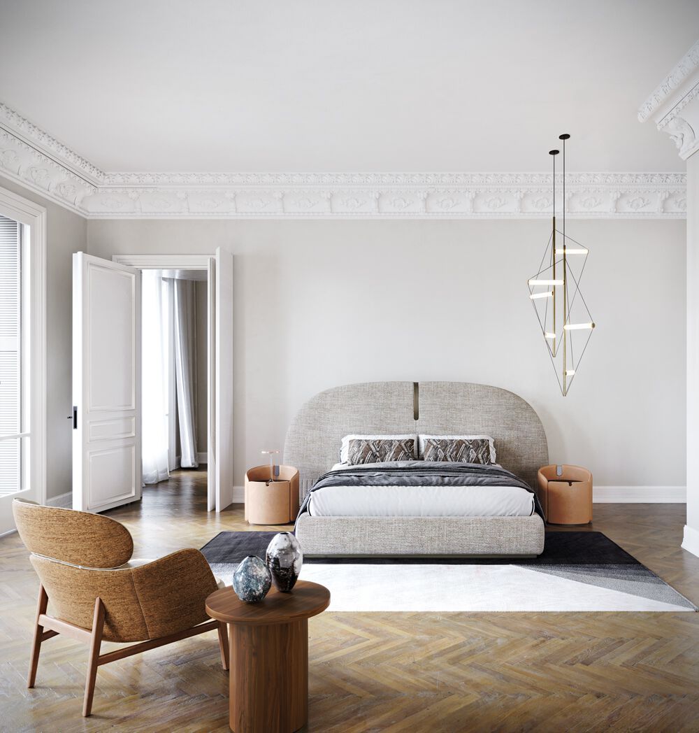 Круглая прикроватная тумбочка с кожаной обивкой Capital Collection Люкс ARCH-00132921 - Вид №13