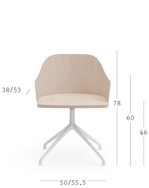 Billiani Вращающееся кресло из ясеня Fitt classic 026 - Вид №2