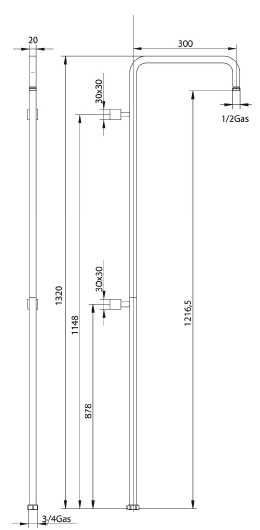 387604 Держатель верхнего душа Bandini Seta Santreyd - Вид №1