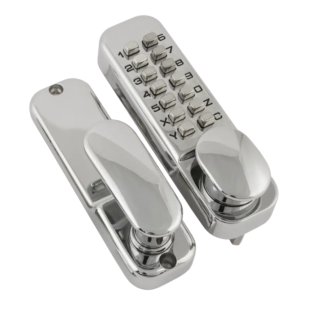 Замок кодовый с фиксатором Нора-М 201 ЦАМ/сталь хром STLM-2092969