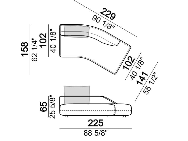 3-местный тканевый секционный диван Arketipo Starman ARCH-00099910 - Вид №21
