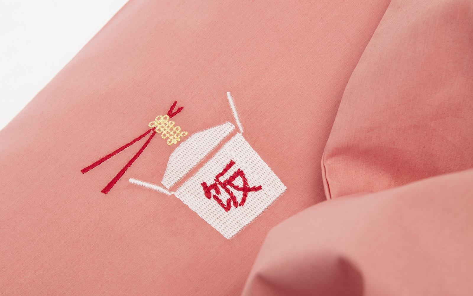 310511 Snooze Постельное белье 140x220 Happy Hangover Coral Normann Copenhagen  - Вид №2