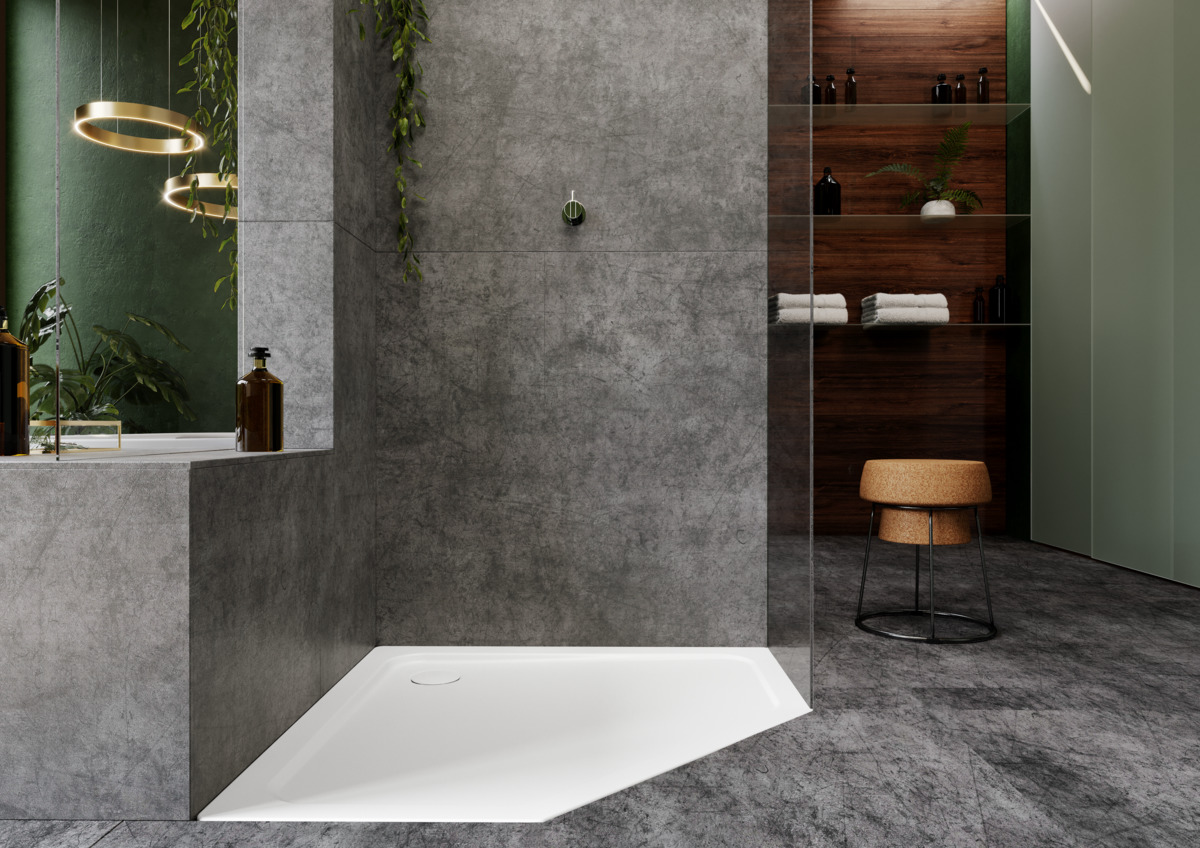 Душевой поддон KALDEWEI Сталь эмалированная 673-1 449 теплый серый 70 673-1449 - Вид №3