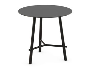 Высокий круглый стальной журнальный столик с столешницей из Fenix-NTM®