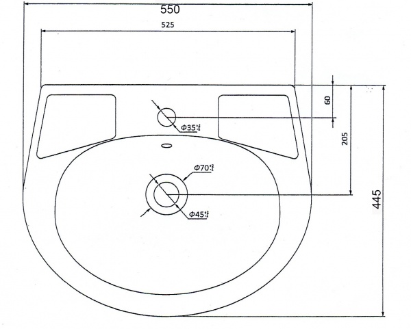 1015176 Подвесная раковина настенная круглая Лобненский Стройфарфор  белая  - Вид №1