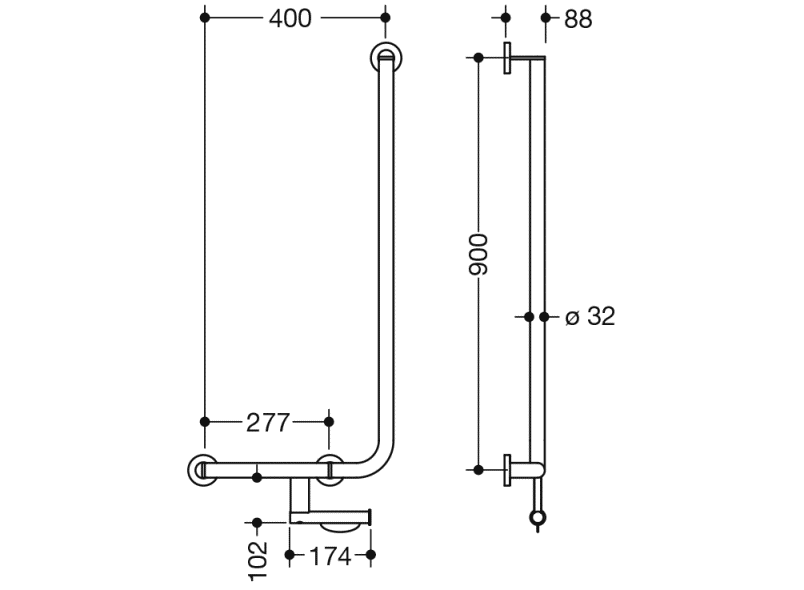 900.22.11560 угловая ручка HEWI System 900 - Вид №4