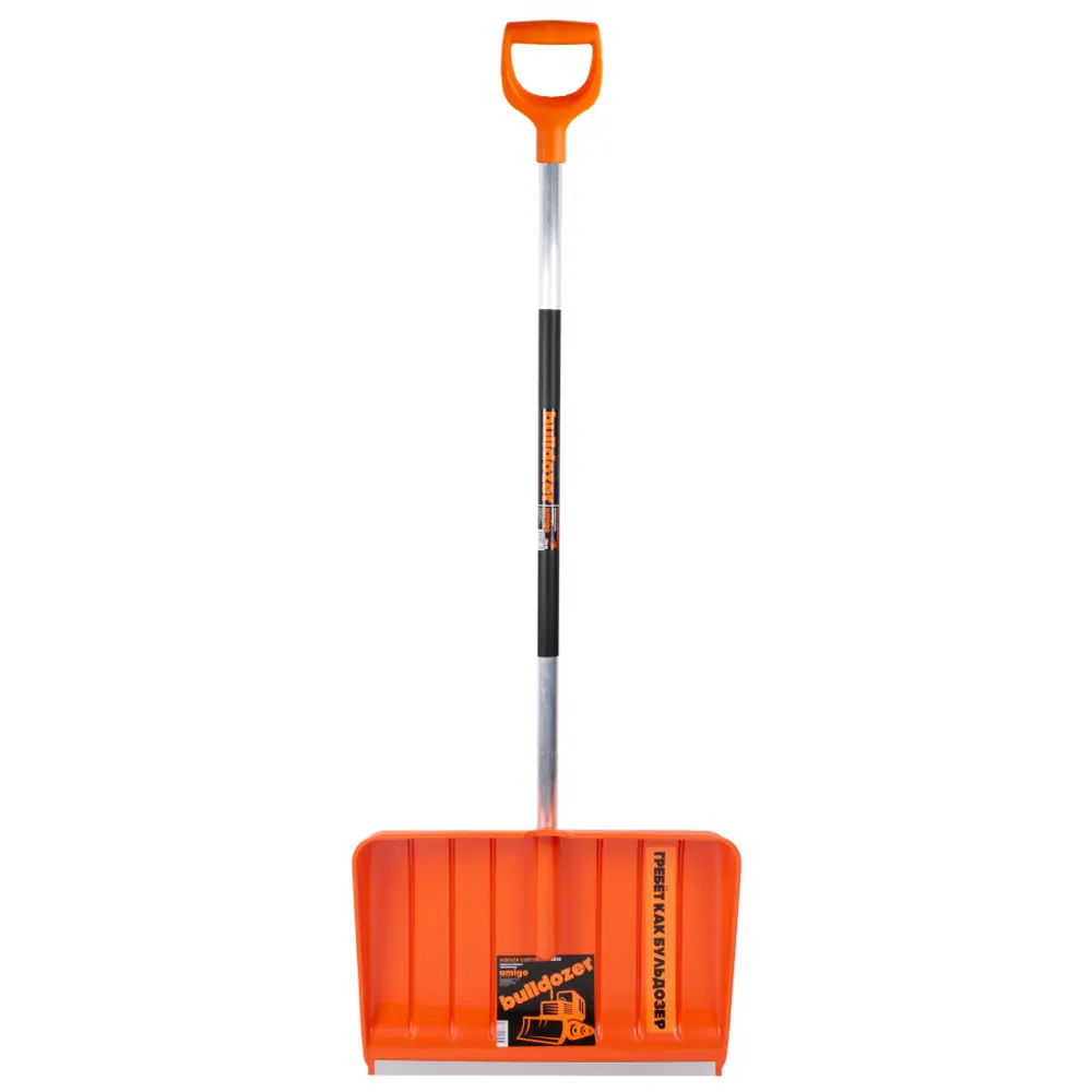 Лопата для уборки снега Bulldozer 56x152 см полипропилен с черенком Amigo STLM-2033647 - Вид №1