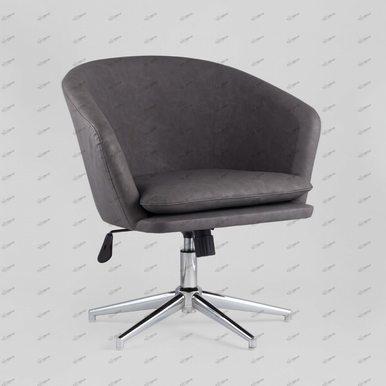 Кресло с мягкими подлокотниками регулируемое серое "Харис" STOOL GROUP ДИЗАЙНЕРСКИЕ 00-3881865 Серый 