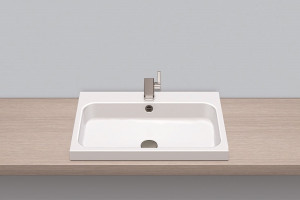 3231600400 Надставная раковина, ab.sr650h, белая, для простого ухода Alape серия SR (Stream)