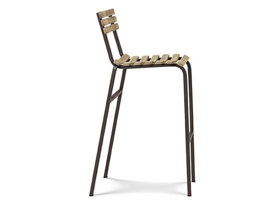 Высокий садовый стул из тикового дерева со спинкой Ethimo Laren ARCH-00035717 - Вид №2